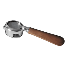 Заредете изображението в програмата за преглед на галерия, SAN MARCO Bottomless Naked Portafilter Filterholder Walnut Handle 21g Basket - Coffeesection