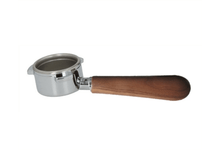 Заредете изображението в програмата за преглед на галерия, SAN MARCO Bottomless Naked Portafilter Filterholder Walnut Handle 21g Basket - Coffeesection
