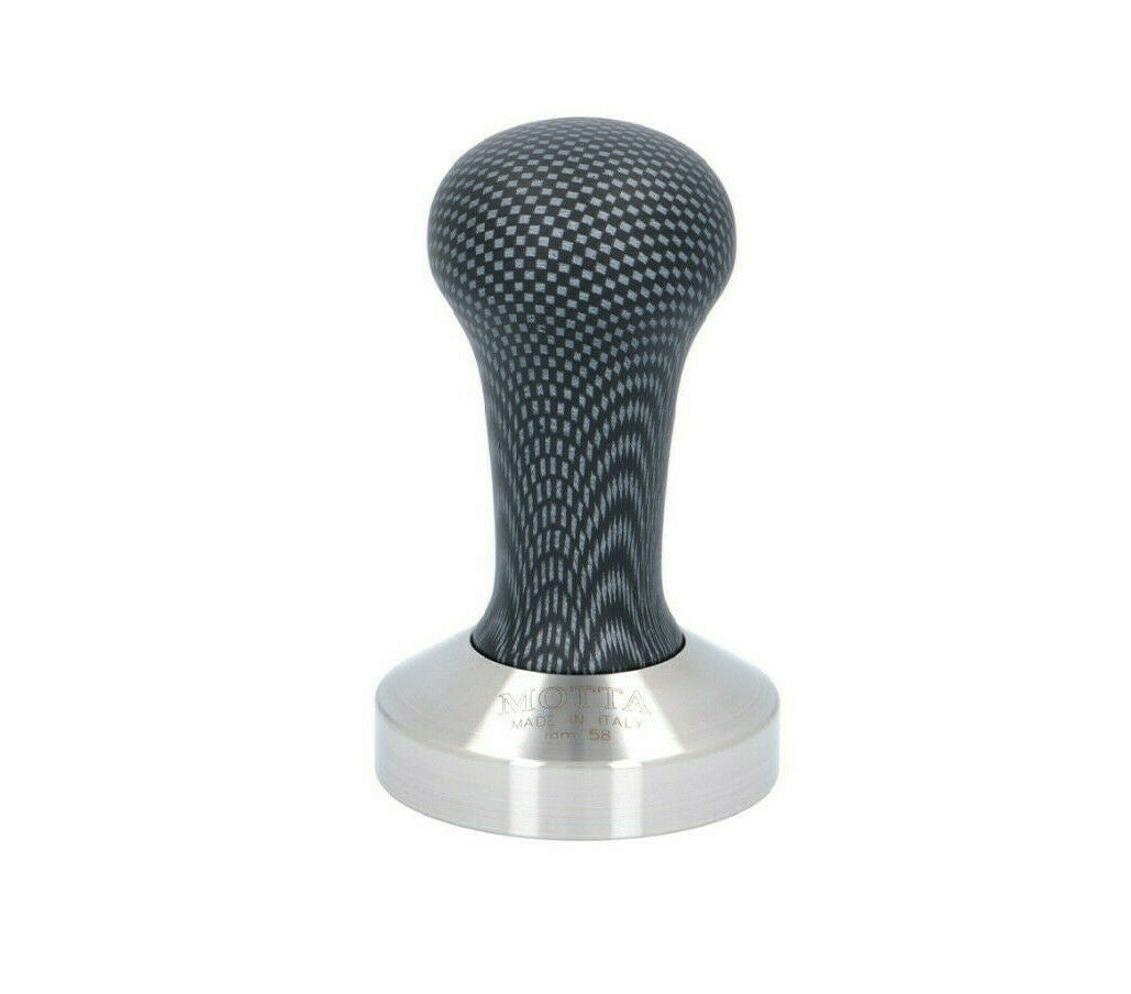 Motta Flat Stainless Coffee Tamper ø 58mm Carbon Handle Commercial machines E61