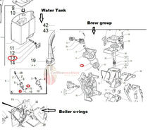 Заредете изображението в програмата за преглед на галерия, Saeco Parts: Kit of Gaskets for Odea, Talea, Xsmall, Intelia, Intuita, Syntia - Coffeesection