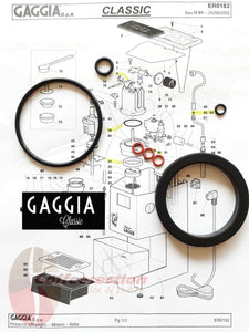 Gaggia Classic Baby Evolution O-Ring SERVICE KIT Boiler Seal incl Basket Holder - Coffeesection