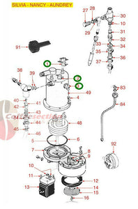 Rancilio parts kit, Thermostats Repair set - Silvia espresso 100°C, 145°C, 165°C