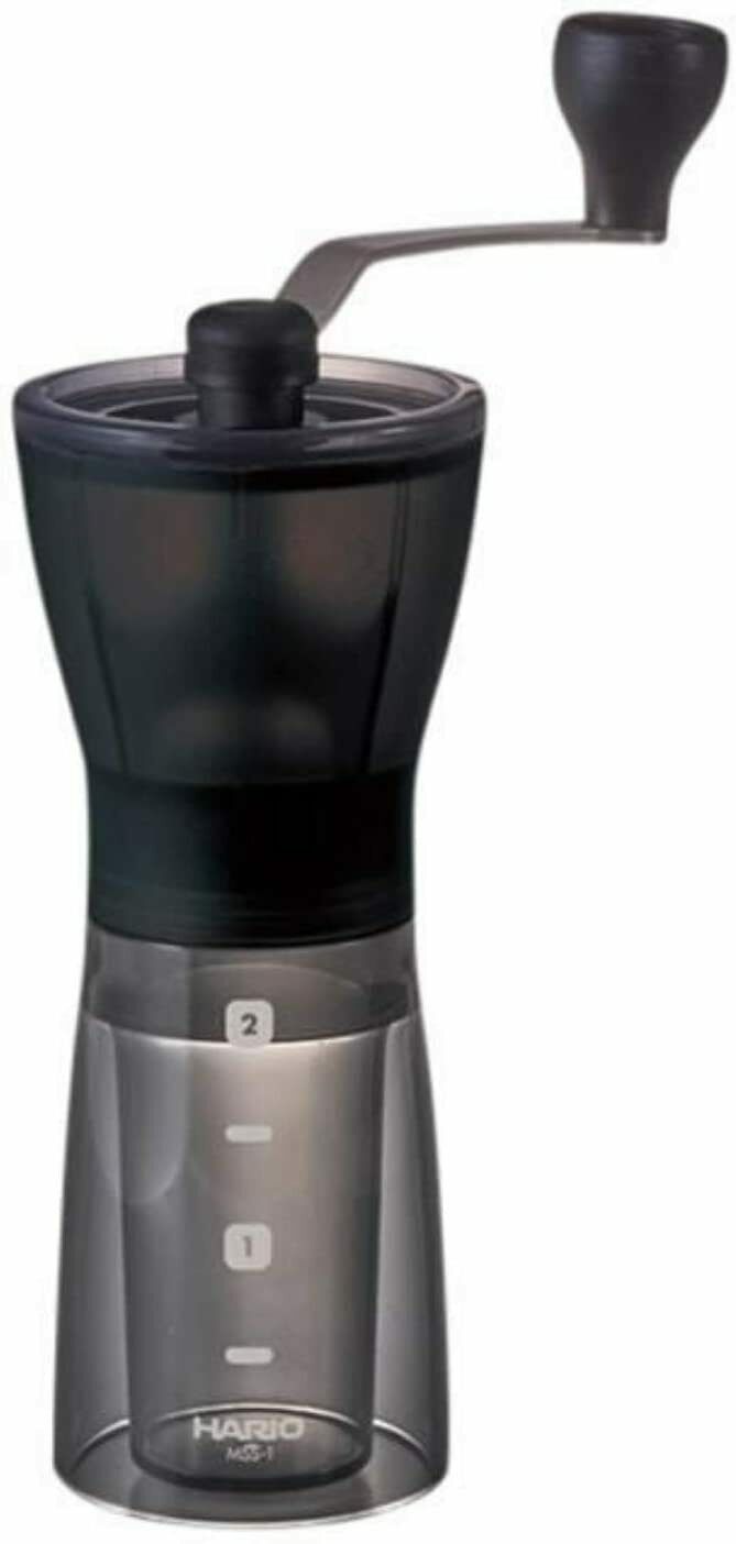 Hario Mini Mill Slim Plus Ceramic Coffee Mill Hand Grinder MSS-1DTB Compact Size