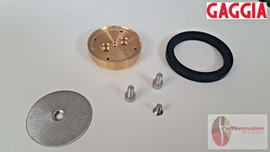 Gaggia Kit - Brass Holder WGA16G1002 with Gasket, Screen and Screws complete set