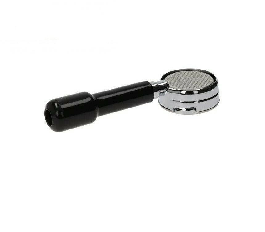58mm Bottomless Portafilter – Astoria & Bezzera Compatible, Black Handle, Includes 21g Basket