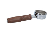 Заредете изображението в програмата за преглед на галерия, La Marzocco Bottomless Portafilter Inclined Walnut Wood Handle 21g Basket - Coffeesection