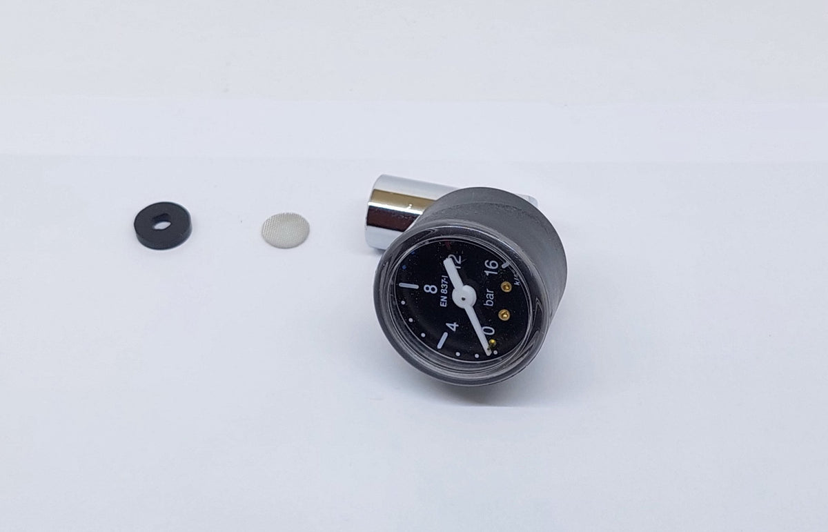 LF Repa Portafilter Pressure & Temp Gauge Tester Kit – ø 3/8" – Black – Fits Rocket, Gaggia, E61 Machines