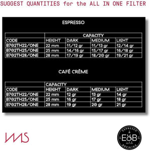 IMS E&B LAB ALL IN ONE Basket 16g - 18g - Ridgeless IMS for 58mm portafilter H25 - Coffeesection