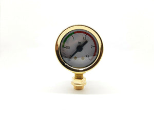 La Pavoni  Gold Pressure Gauge Kit With Nut For Europiccola Ø 41mm 0-2.5 bar