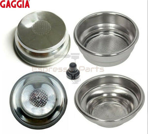 Gaggia Single & Double Cup Pressurized Filter Basket and Two Way Pin for Classic