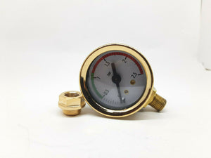 La Pavoni  Gold Pressure Gauge Kit With Nut For Europiccola Ø 41mm 0-2.5 bar