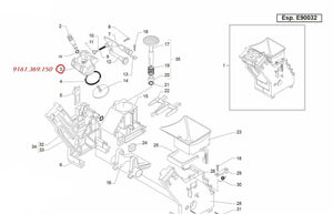 SAECO Parts -Grey Counterpiston for Saeco Incanto/ Gaggia Titanium, 9161.369.150 - Coffeesection