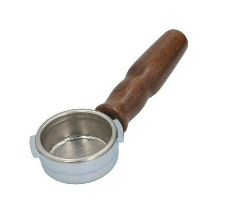 Astoria Bottomless Portafilter Filterholder Espresso Wood Handle with 21g basket