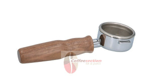 Bottomless Portafilter for La Cimbali - 21g Basket - Walnut Wood Handle Italy - Coffeesection