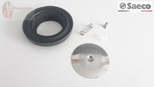 Заредете изображението в програмата за преглед на галерия, Saeco espresso machine replacement parts including rubber gasket, metal filter, spring, and plastic components
