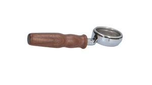 E61 Bottomless Portafilter Filterholder Espresso Walnut Wood Handle 58mm 21g - Coffeesection