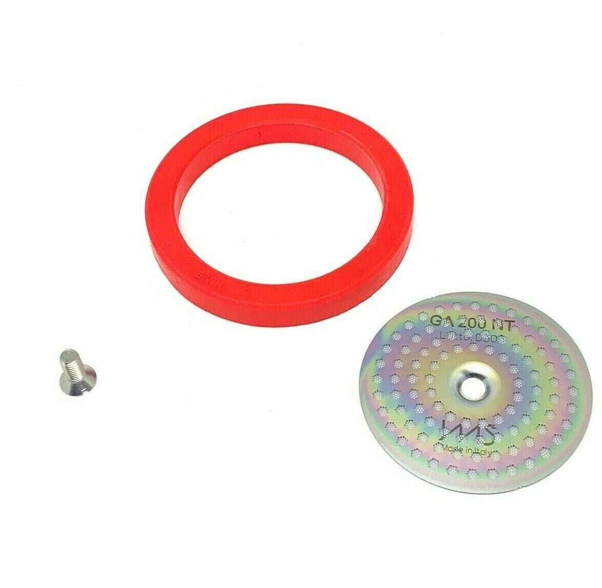 thumbnail image 2 of IMS Gaggia Group Repair Kit - Nano Quartz Shower Screen, 9mm Silicon Gasket, Screw - Red 2 of 4