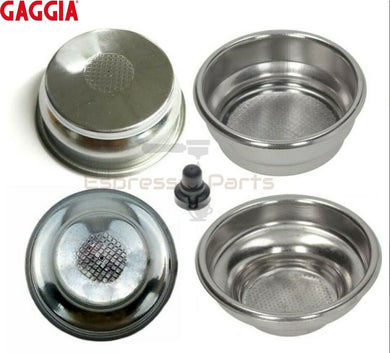 Gaggia Single & Double Cup Pressurized Filter Basket and Two Way Pin for Classic - Coffeesection