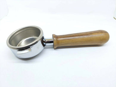 La Cimbali Bottomless Portafilter 21g Basket Walnut Wood Handle Espresso Italy - Coffeesection