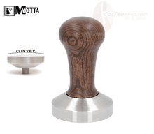 Заредете изображението в програмата за преглед на галерия, Motta Convex Stainless Coffee Tamper ø 58mm Wood Handle Commercial machines E61 - Coffeesection
