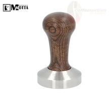 Заредете изображението в програмата за преглед на галерия, Motta Flat Stainless Coffee Tamper ø 58mm Wood Handle Commercial machines E61 - Coffeesection
