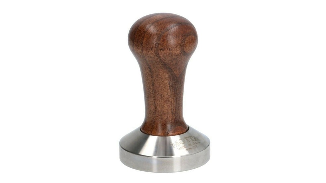 MOTTA Professional Barista Tamper Brown Wood Flat Base - 57mm - Coffeesection