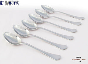 MOTTA Stainless Steel Espresso / Cappuccino Spoons Set of 6 - Made in Italy - Coffeesection