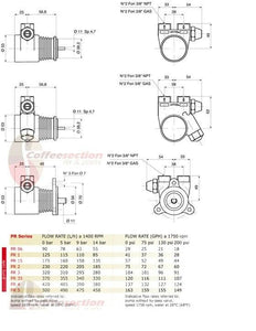 PA204F, ROTARY VANE PUMP NUERT ø 3/8" GAS 200L/H,NPT, 1330204,FAEMA E91 - E92 - E97 - Coffeesection