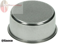 Заредете изображението в програмата за преглед на галерия, Saeco Parts Double Cup Filter Holder Basket, 2cup 124650221 - 55mm replacement - Coffeesection
