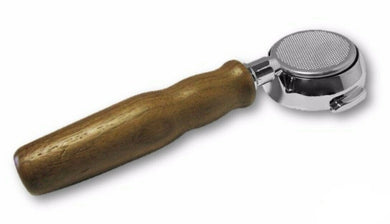Wega Bottomless Portafilter Filterholder Espresso Walnut Wood Handle 58mm 21g - Coffeesection